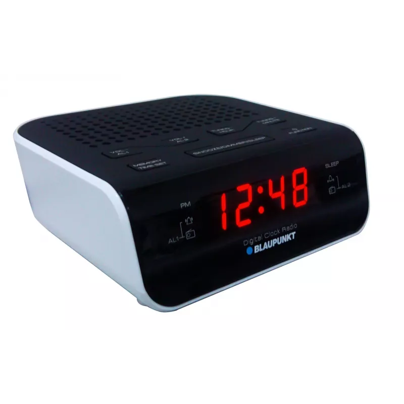 Blaupunkt CR5WH radijo laikrodis, juodas, baltas