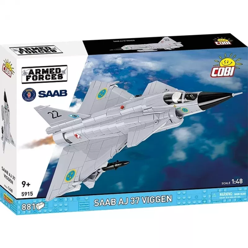 Cobi Blocks Saab AJ 37 Viggen 881 elementų konstravimo rinkinys