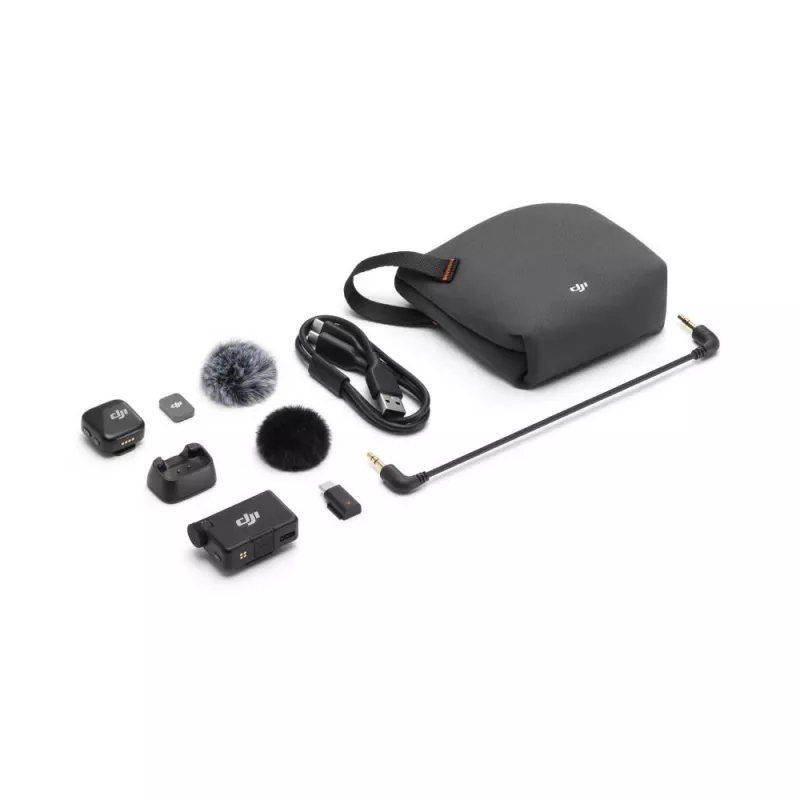 DJI Mic Mini Mounted kamera imtuvas Juoda