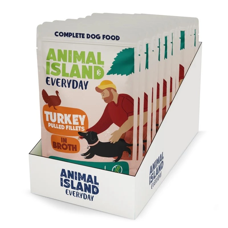ANIMAL ISLAND kalakutienos filė sultinyje šunims 10x150g