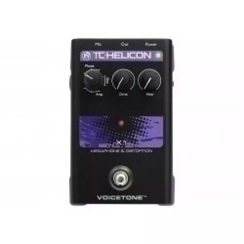 Vokalinio efekto pedalas TC-Helicon VoiceTone X1 — megafono ir iškraipymo vokaliniai efektai