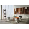Up Up Seul ergonominis balansinis taburetė juoda, D47 mėlynas audinys