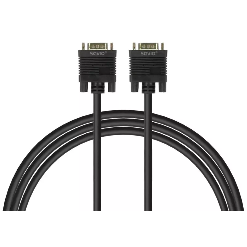 VGA kabelis SAVIO Cl-202 1,8 m — VGA (D-Sub) į VGA (D-Sub), juodas