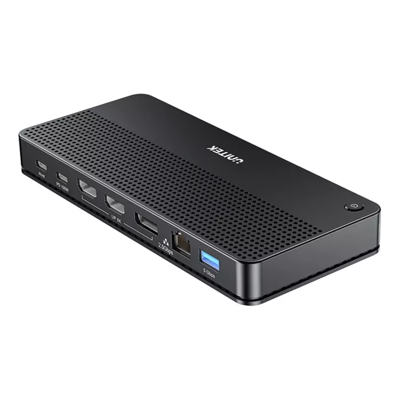Dokų stotelė UNITEK D1104A01 USB4 laidinė 100 W energijos tiekimas