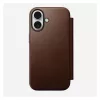 „Folio“ tipo telefono dėklas „Nomad NM014209858“, skirtas „Apple iPhone 17“, 16 cm (6,3 colio), rudas, 4 kortelių kišenės