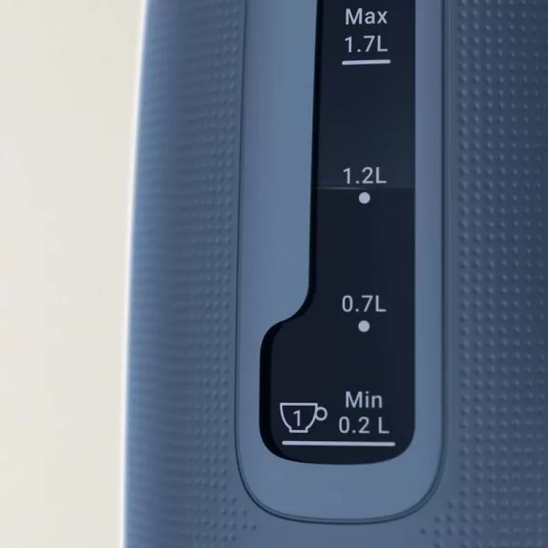 Elektrinis virdulys Tefal KO2M0410 — 1,7 l, 2400 W, mėlynas, vandens lygio indikatorius, antikalkinis filtras