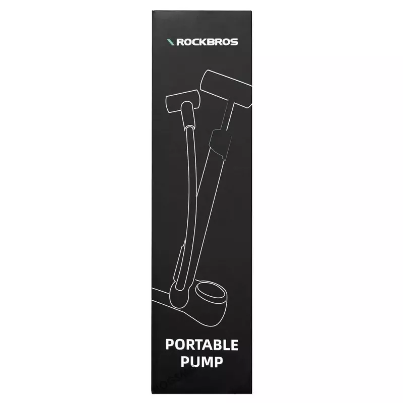 Rockbros 42310006001 Dviračio rankinis siurblys su manometru Juodas
