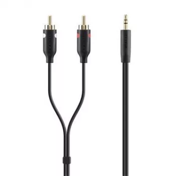 Garso kabelis Belkin F3Y116BT2M 2m 2xRCA 3.5mm Juodas