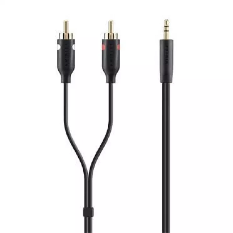 Garso kabelis Belkin F3Y116BT2M 2m 2xRCA 3.5mm Juodas