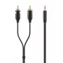 Garso kabelis Belkin F3Y116BT2M 2m 2xRCA 3.5mm Juodas