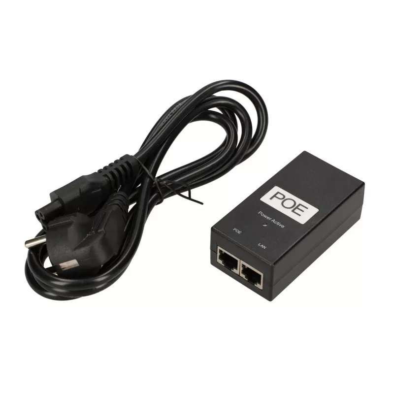 Extralink POE-48-24W-G maitinimo blokas, 48V, 0,5A, 24W, Gigabit, komplekte laidas 802.3af/at