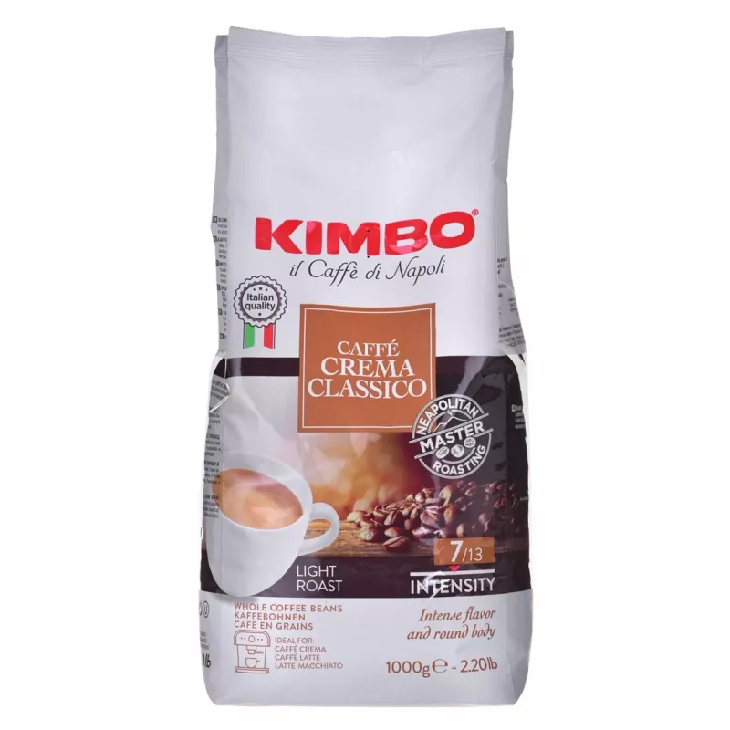 SKrudintos kavos pupelės KIMBO Caffe Crema Classico 1 kg, gamintojas KIMBO S.p.A.