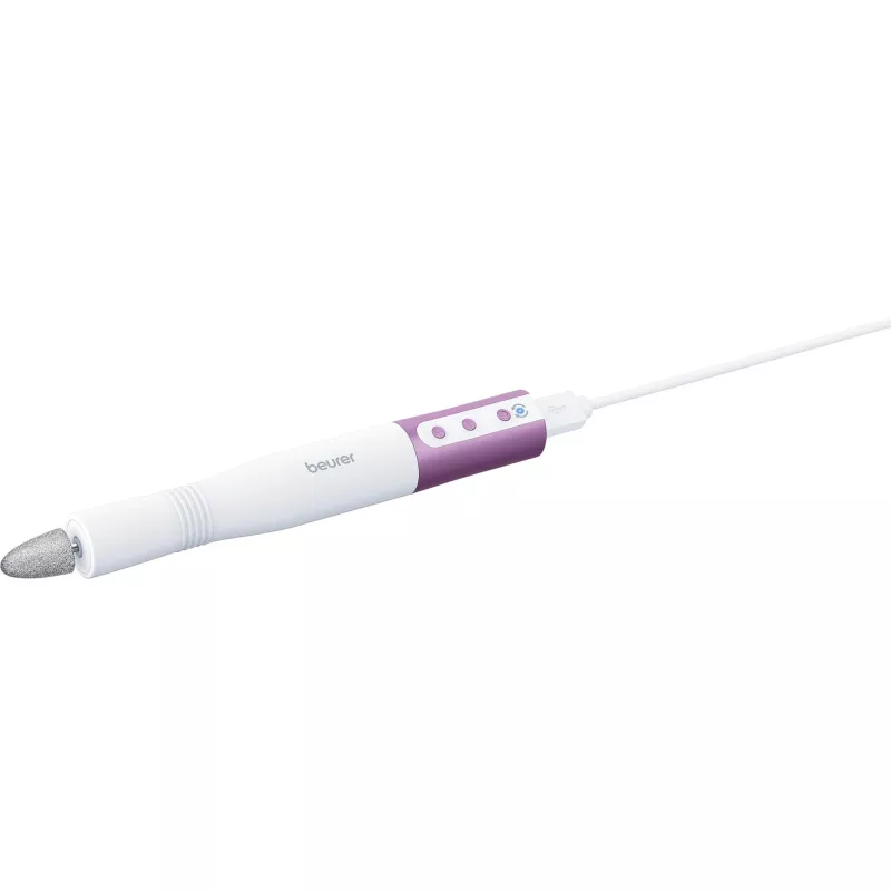 Nagų priežiūros prietaisas Beurer MP 52 — elektrinis manikiūro/pedikiūro rinkinys, baltas ir violetinis