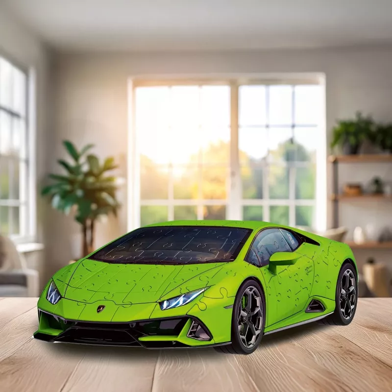 3D dėlionė 158 dalių Lamborghini Huracan EVO žalia