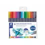 Flomasteris Staedtler 3001 Smulkus/Papildomai Paryškintas Įvairiaspalvis 18 vnt.