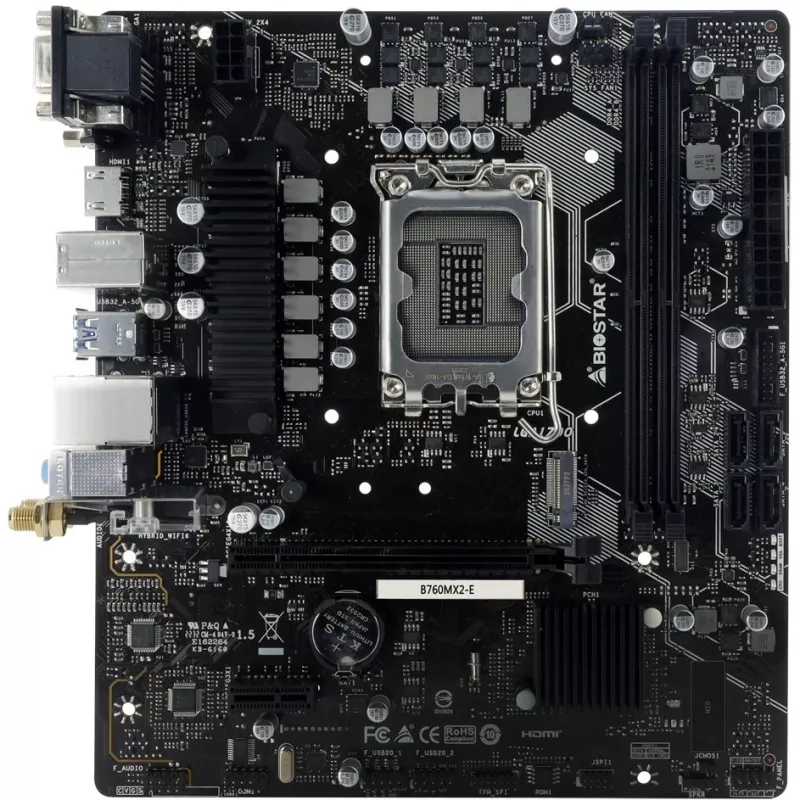 BIOSTAR B760MX2-E DDR5 Micro-ATX pagrindinė plokštė