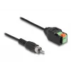 DeLOCK laidas RCA kištukas – gnybtų bloko adapteris su mygtuku 15 cm