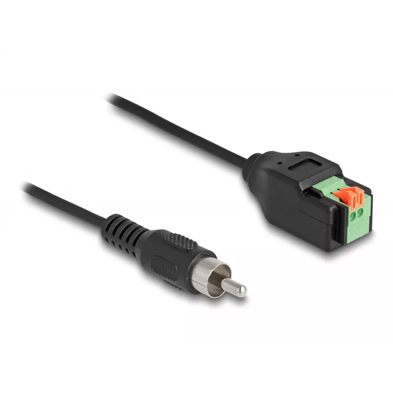 DeLOCK laidas RCA kištukas – gnybtų bloko adapteris su mygtuku 15 cm
