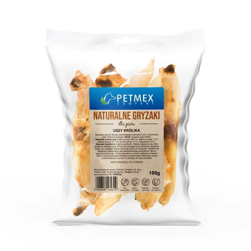 PETMEX šunų skanėstas Triušio ausis - 100g