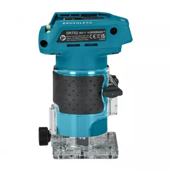 DRT52Z Makita 18V LXT akumuliatorinis belaidis 1/4 colio frezavimo įrankis - tik įrenginys