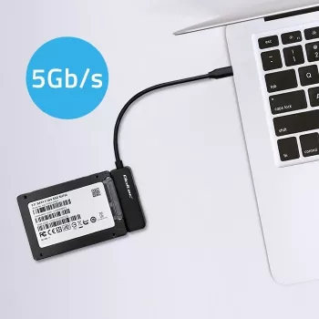 QOLTEC SATA adapteris 52269 2,5 colio diskui į USB-C, palaiko iki 2 TB