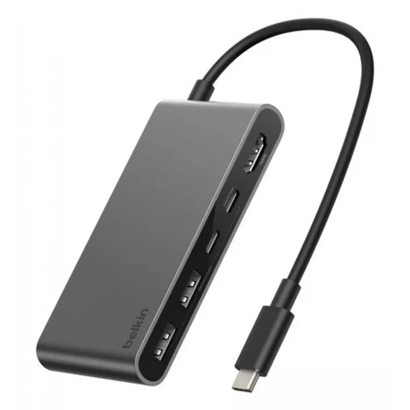 Belkin Connect, USB Type-C, HDMI, USB 2.0 Type-A, USB Type-C, 5000 Mbit/s, 60 Hz, 3840 x 2160 pikselių, juoda