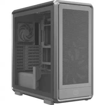 PC Midi Tower Cooler Master MasterFrame 600 Mesh Sidabrinė — palaiko ATX/EATX, priekyje 2×200mm, 2,5 col./3,5 col. diskai
