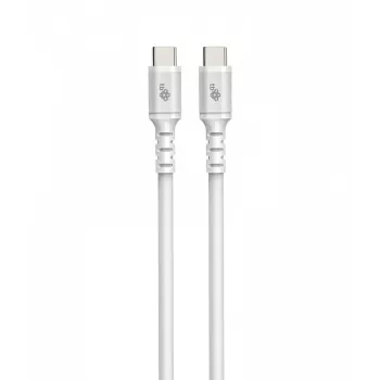 USB C - USB C kabelis 1m. silicone Balta
