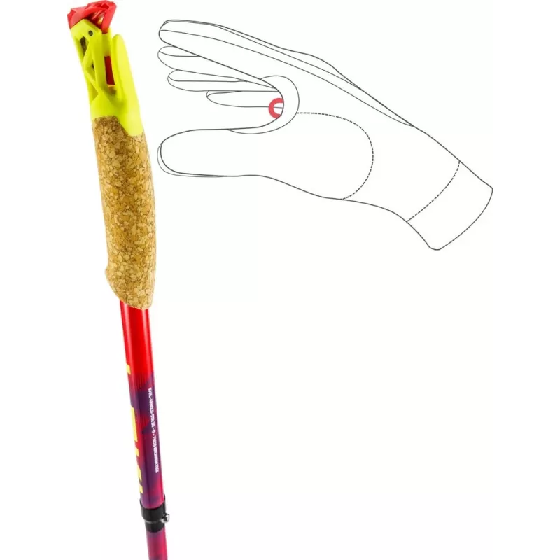 Leki TRL Ultratrail FX One lazdos, 115 cm, raudonos