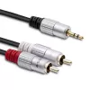 Garso kabelis Qoltec 52341 3 m 2xRCA 3,5 mm juodas