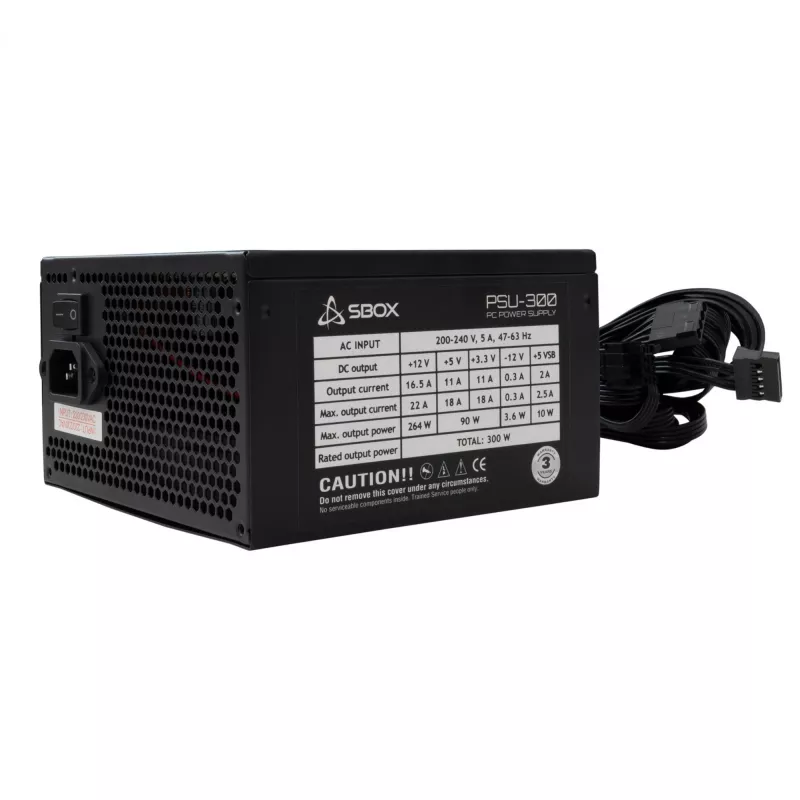 Maitinimo blokas SBOX PSU-300 ATX 300 W, modelis PSU-300/R