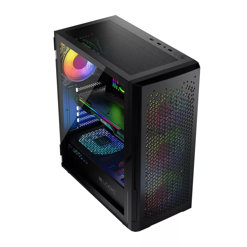 Logic ARAMIS ARGB MINIDI USB 3.0 korpusas, juodas