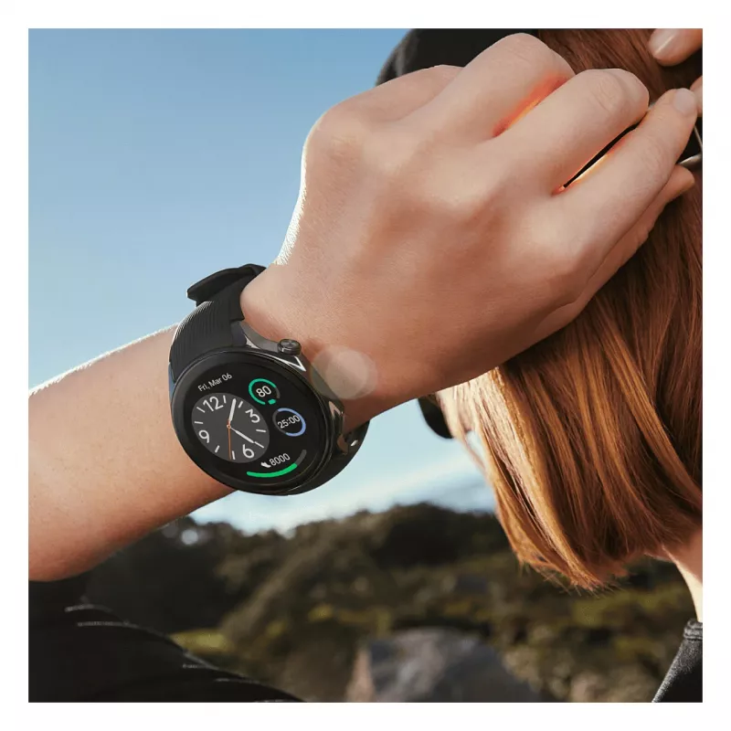 OnePlus Watch 2 - 46 mm - išmanusis laikrodis su dirželiu - Fluoroelastomeras - Riešo dydis: 140-210 mm - Ekranas 3,63 cm (1,43)