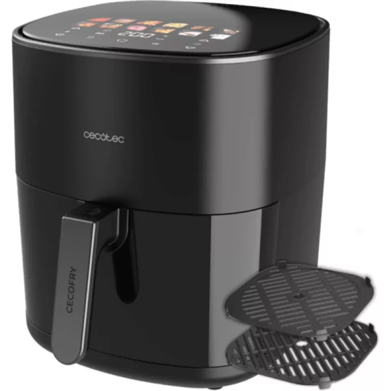 Karšto oro gruzdintuvė Cecotec Cecofry&Grill Duoheat 6500, 6,5 l, 2200 W, jutiklinis LCD, juoda