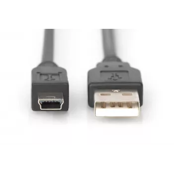ASM AK-300108-018-S ASSMANN laidas USB 2.0 HighSpeed Canon Typ USB A / mini USB B (5 kontaktų) M (kištukas) 1,8 m
