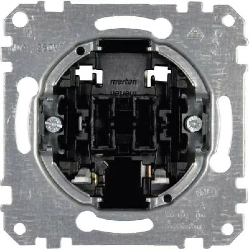 Mygtukinis jungiklis Merten MEG3150-0000 1P metalinis, 250 V kintamoji srovė, 10 A