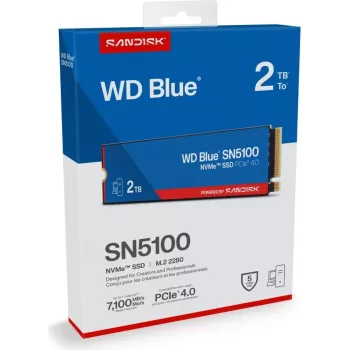 SanDisk 2TB WD Mėlyna SN5100 NVME SSD - Flash-Memory (WDBS4F0020BNC-WRSN)