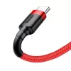 USB 2.0 A į USB-C laidas Baseus CATKLF-B09 1m QC3.0 nailoninis pintas raudonas, greitas įkrovimas ir duomenų sinchronizavimas