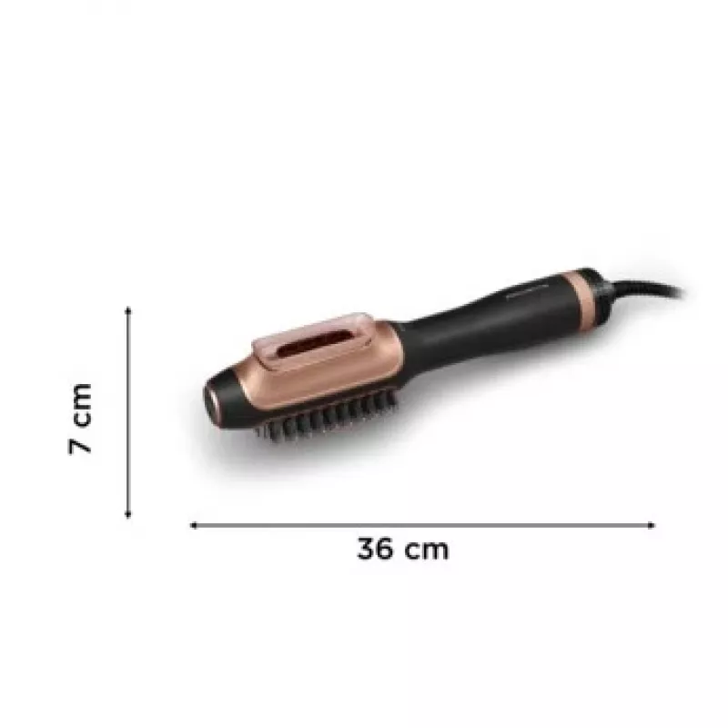 Karšto oro šepetys ROWENTA CF9840F0 — Šilta technologija, 220–240 V, juoda / vario, joninė funkcija