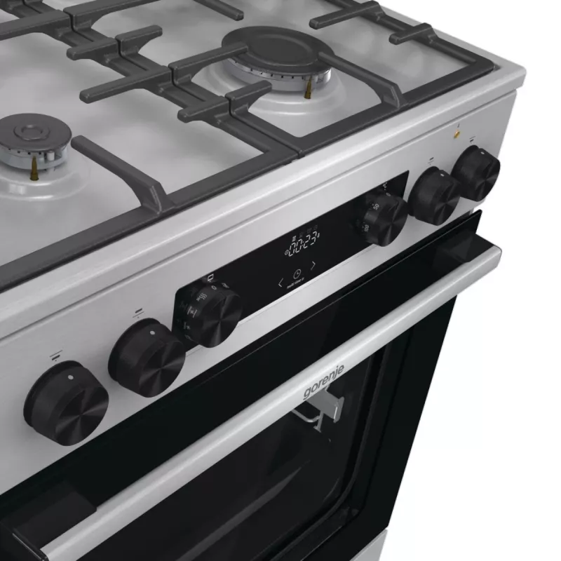 Gorenje GKS6C71XF laisvai pastatoma viryklė su orkaite, sidabrinė