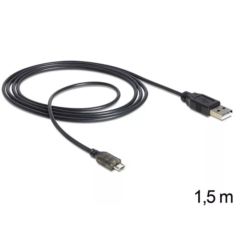 USB laidas DeLOCK USB 2.0-A - USB micro-B 1,5m