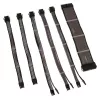 Kabelių prailginimo rinkinys Kolink Core Adept — pintas PET apvalkalas, 6 dalių rinkinys, 20+4 kontaktų, 8 kontaktų, 4+4 kontaktų, 3×6+2 kontaktų (300–350 mm)