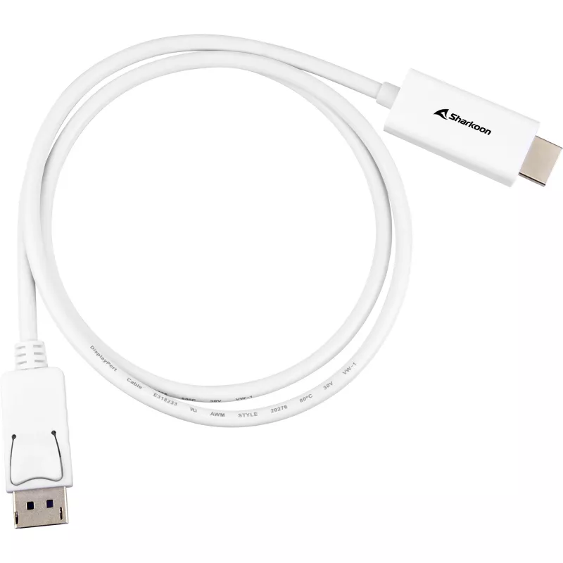 DisplayPort 1.2 adapterio kabelis Sharkoon 4K, 1 m ilgio
