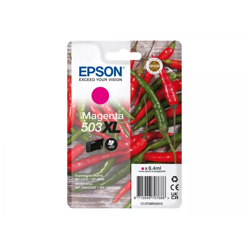 Epson 503XL rašalo kasetė 1 vnt. Originali, didelės išeigos (XL), Purpurinė