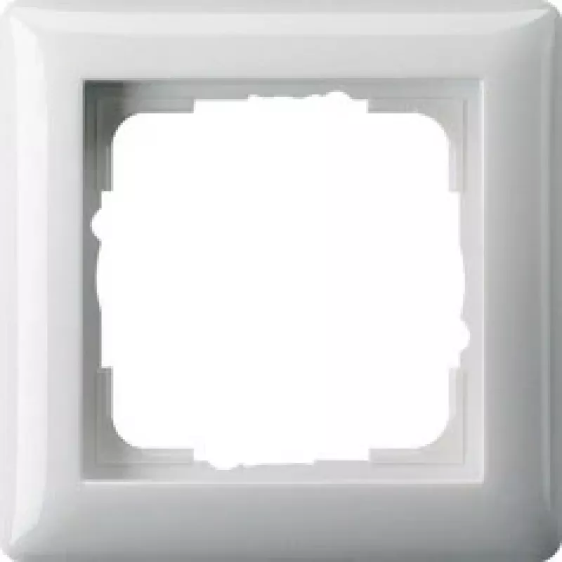 Sieninė plokštė Gira Standard 55 balta — bevaržtė, termoplastikas, 80,7×80,7 mm, 11,4 mm storis
