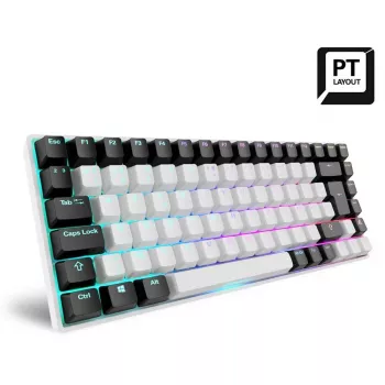 Sharkoon SKILLER SGK50 S3 klaviatūra žaidimams USB QWERTY portugališka balta