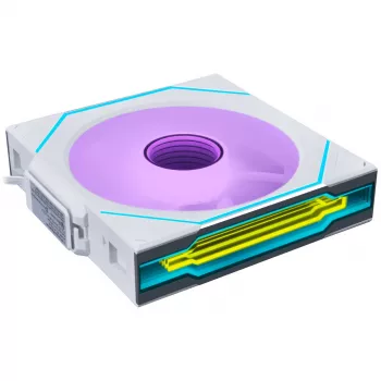 „Lian Li Uni Fan SL-INF WIRELESS 120“ viskas viename skysčio CPU aušintuvas, 120 mm, 2200 RPM, hidrodinaminis guolis, baltas