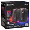Kompiuterių kolonėlės 2.0 DEFENDER J5 2.0 6W LED USB juodos