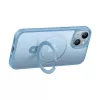 Torras Ostand Matte telefono dėklas, skirtas iPhone 15 (tamsiai mėlynas)