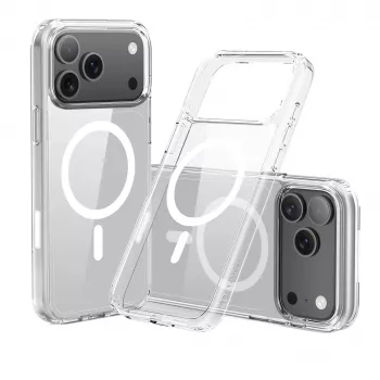 Nevox StyleShell SHOCKFlex - iPhone 17 Pro Max suderinamas su MagSafe permatomas